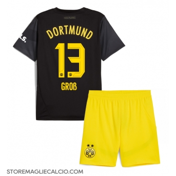 Borussia Dortmund Pascal Gross #13 Maglia Gara Trasferta Repliche 2024-25 Bambino Maniche Corte